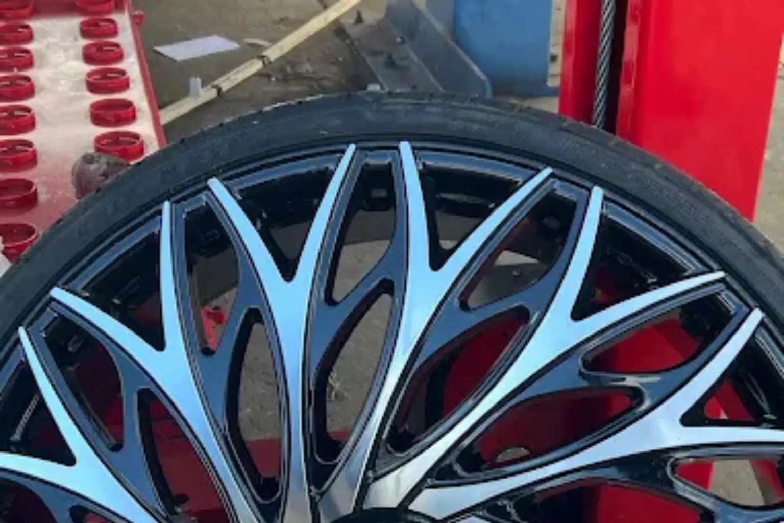 Specialized tire care on a Porsche wheel with yellow brake calipers to optimize the vehicle's performance on most modern European vehicles.